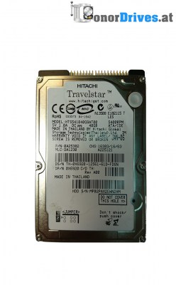 Hitachi Travelstar - HTS541040G9AT00 - IDE - 40 GB - PCB 320 0A21010 01